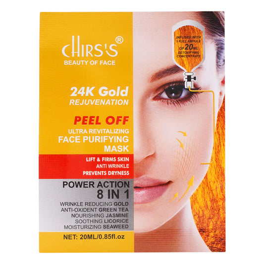 Chirs's 24k Gold Rejuvenation Peel Off Mask 8 in 1 Face Purifying