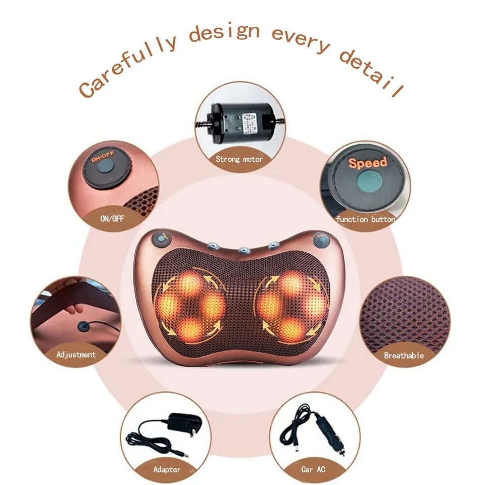 2 in 1 Neck and back massager pillow
